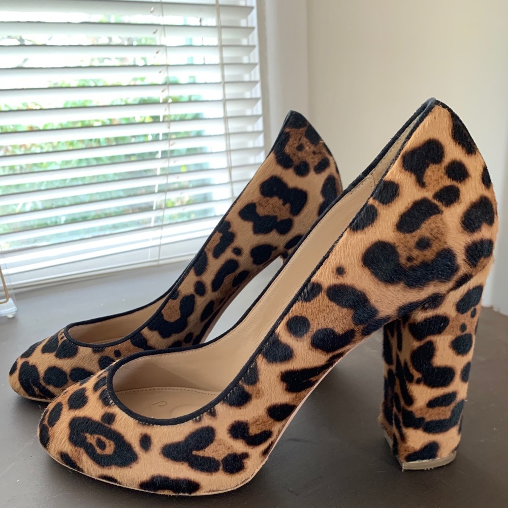 J. CREW Etta Pumps Leopard Calf Hair